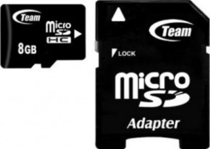  Зображення Карта пам`ятi MicroSDHC 8GB Class 4 Team + SD-adapter (TUSDH8GCL403) 